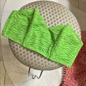 Savage X Fenty Neon Green Zebra-Print Bandeau